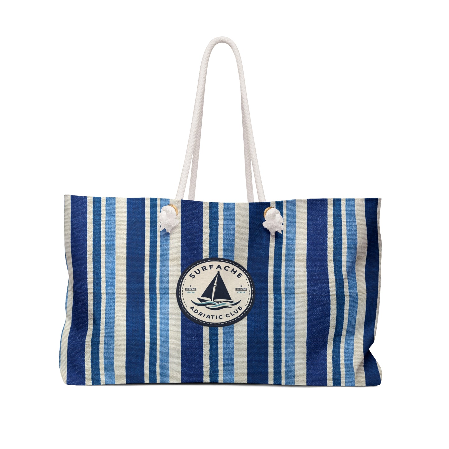 Surfache Adriatic Club Striped Weekender Bag — Surf & Sail Logo Tote