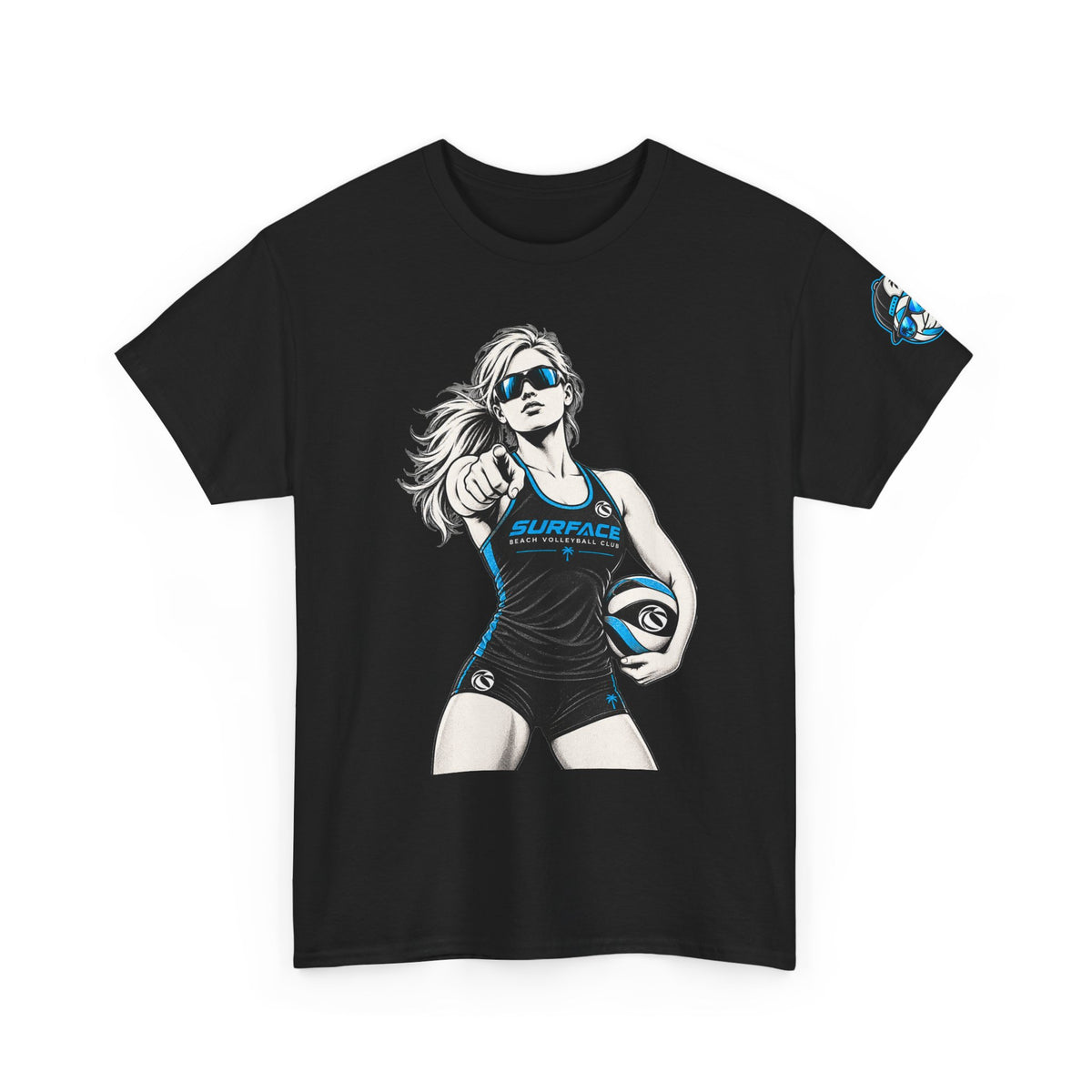 Volleyball Player Graphic Tee — Fierce Female Athlete Design