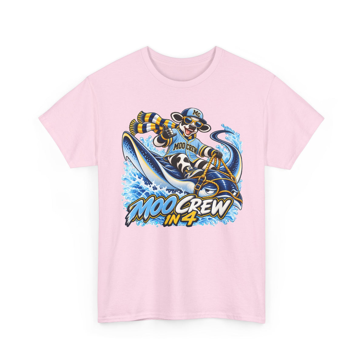 Moo Crew In 4 Retro WI Teams Graphic Tee