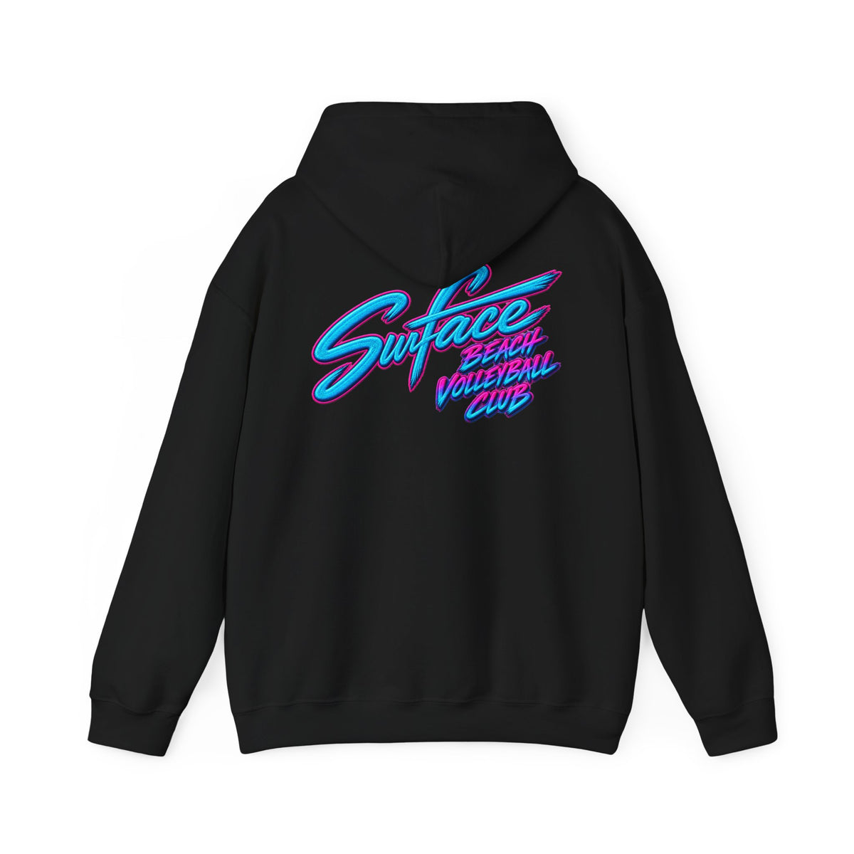 2027 Hoodie — "Surface" Retro Script Pullover (80s Vaporwave Style)