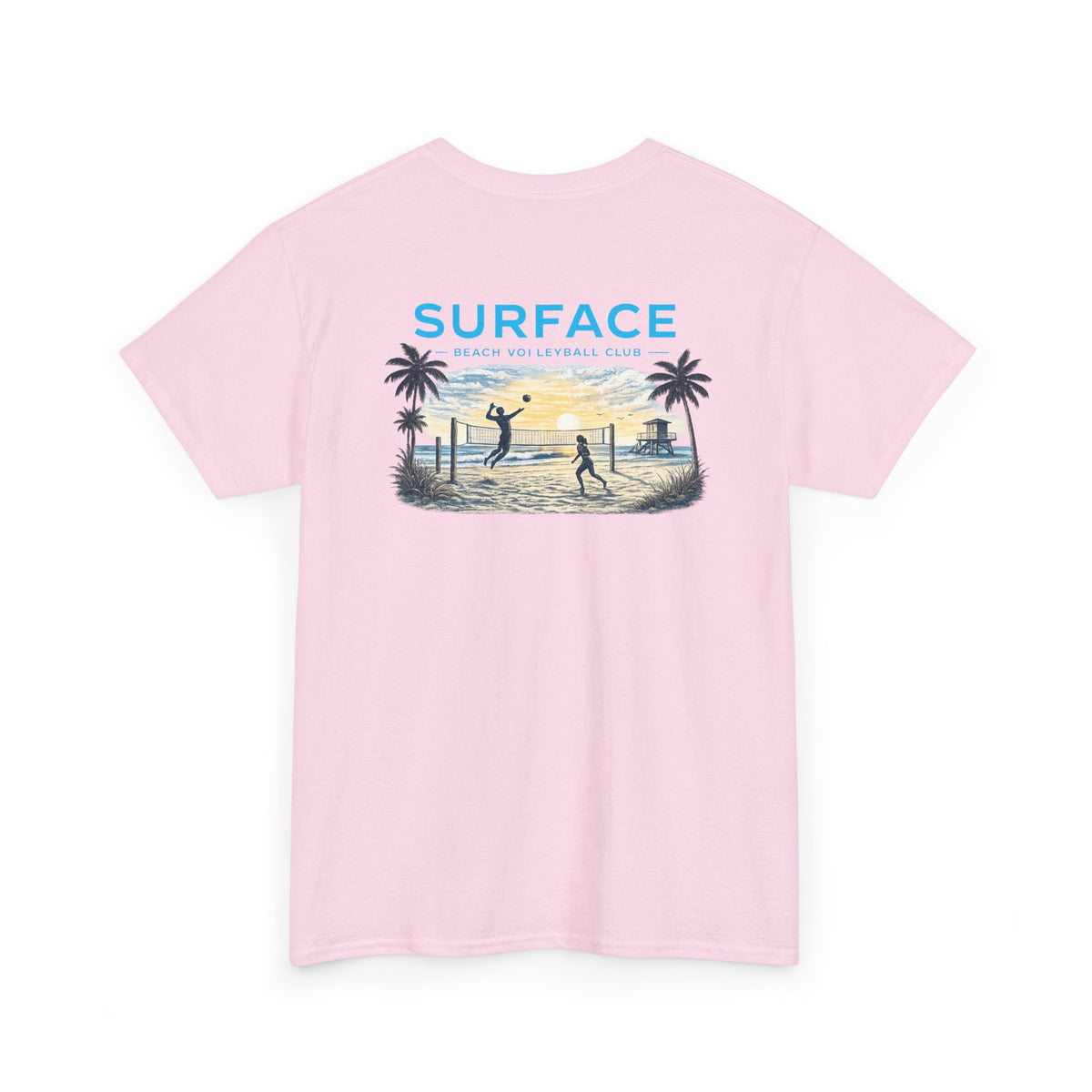 Surface Beach Volleyball Club T-Shirt — Coastal Sunset Volley Tee