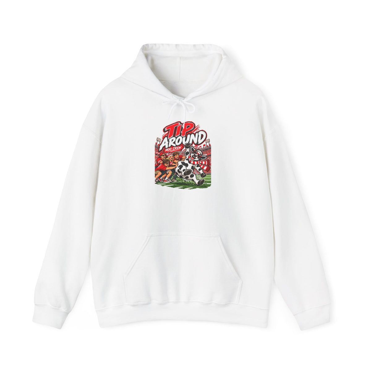 Moo Crew Tip Around Football Game Day Graphic Hoodie