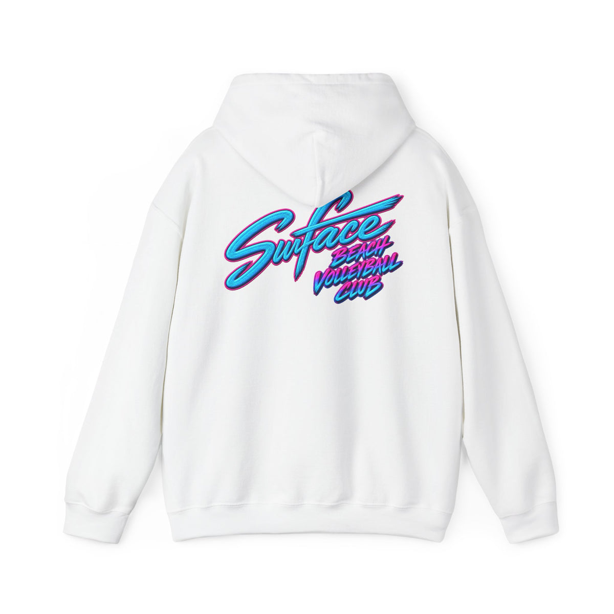 2027 Hoodie — "Surface" Retro Script Pullover (80s Vaporwave Style)