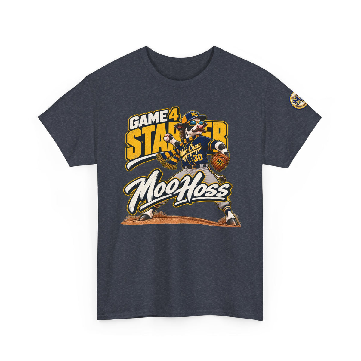 Moo Crew Game 4 Starter Baseball T-Shirt – Moo Hoss