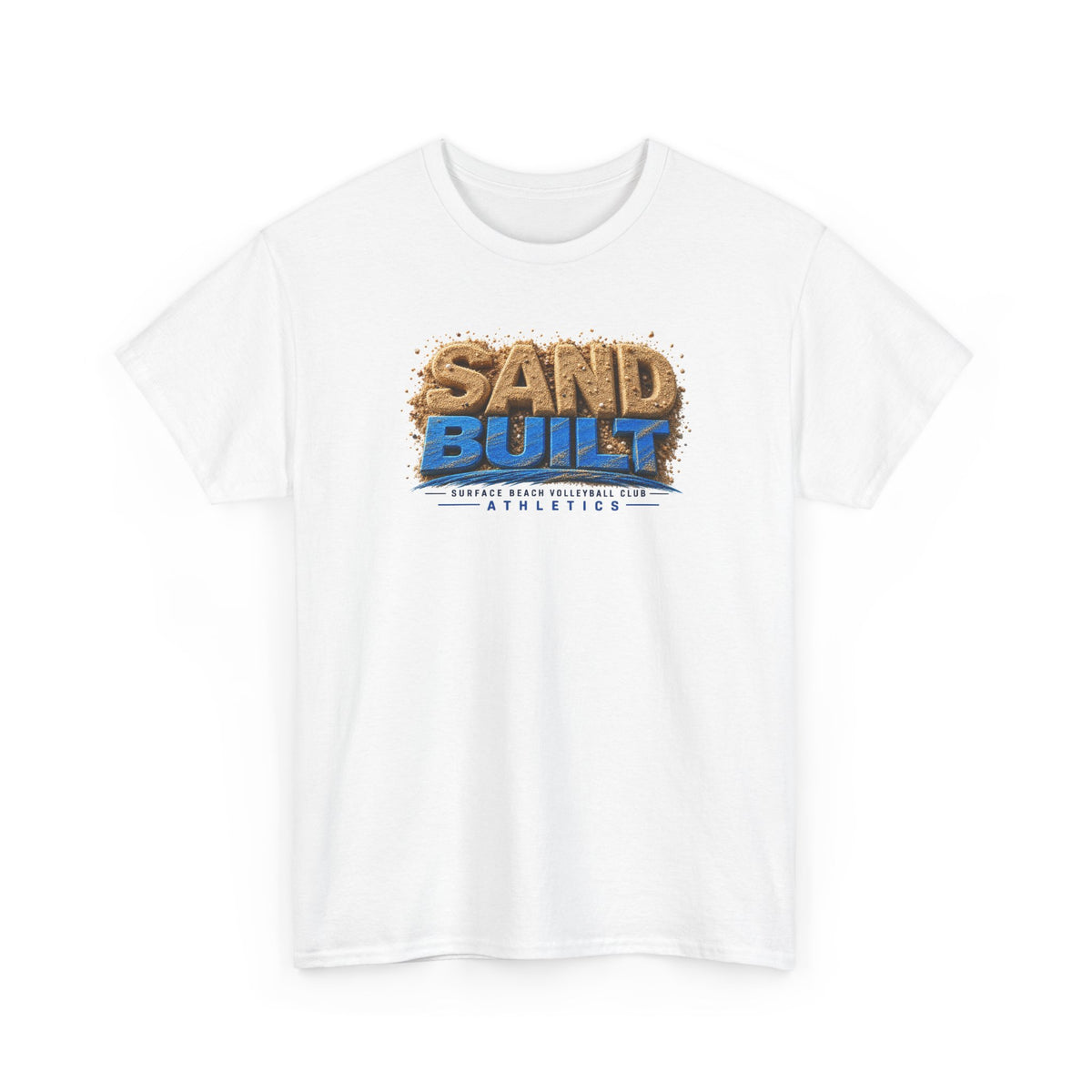 Sand Built Athletic Tee – Beach-Inspired 'Sand Built' Graphic T-Shirt