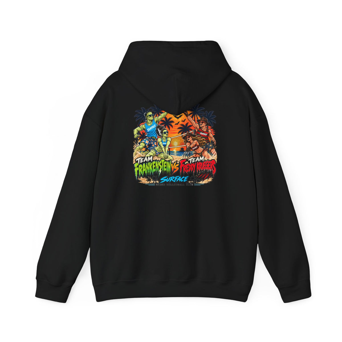 Surface Halloween Hoodie — Team Freddy Krueger vs Frankenstein