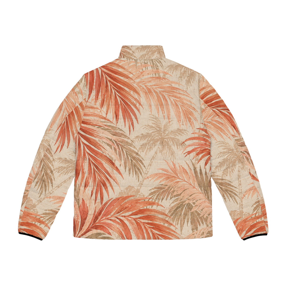 Tropical Palm Leaf Puffer Jacket