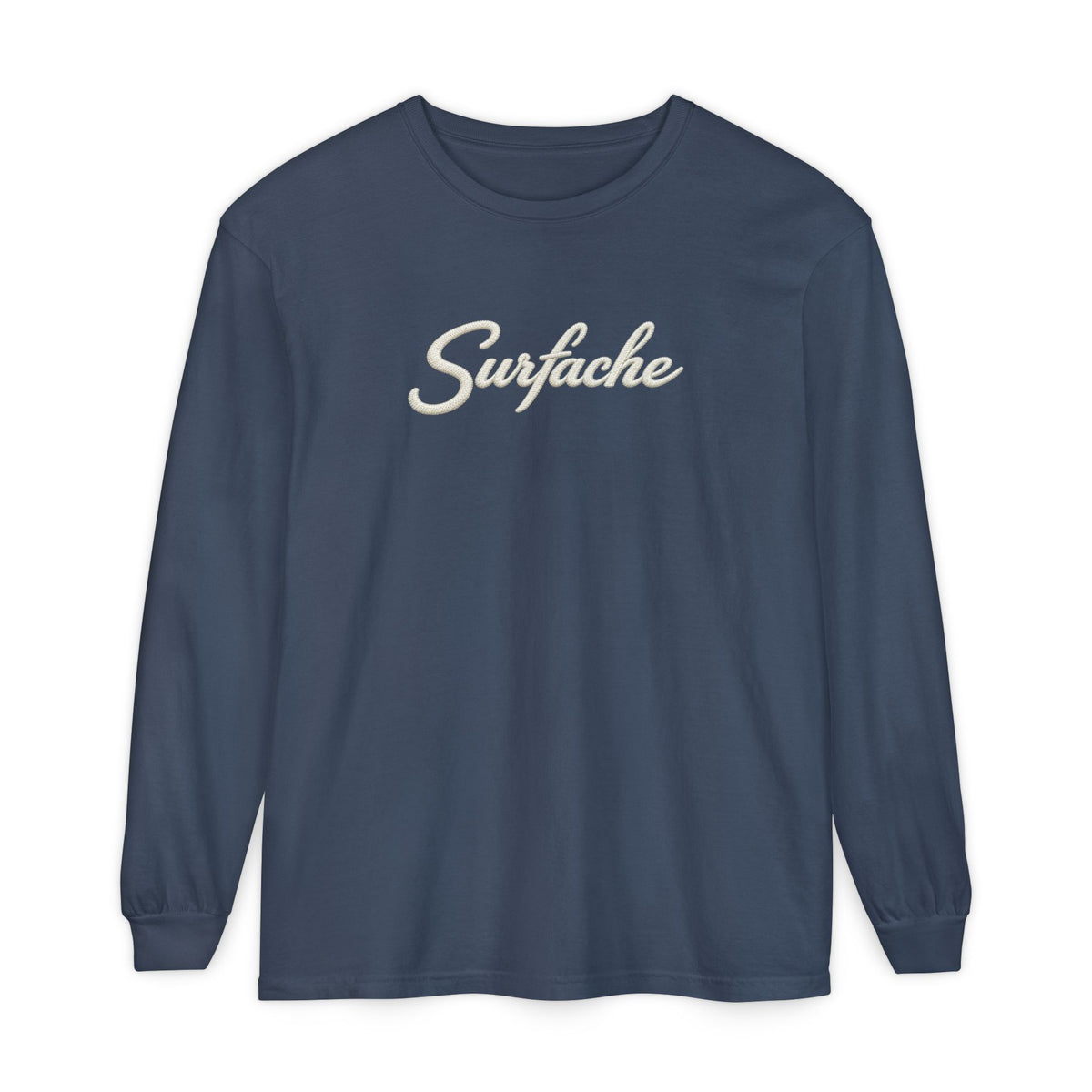 Surfache Long Sleeve T‑Shirt — Coastal Bird Patch Graphic