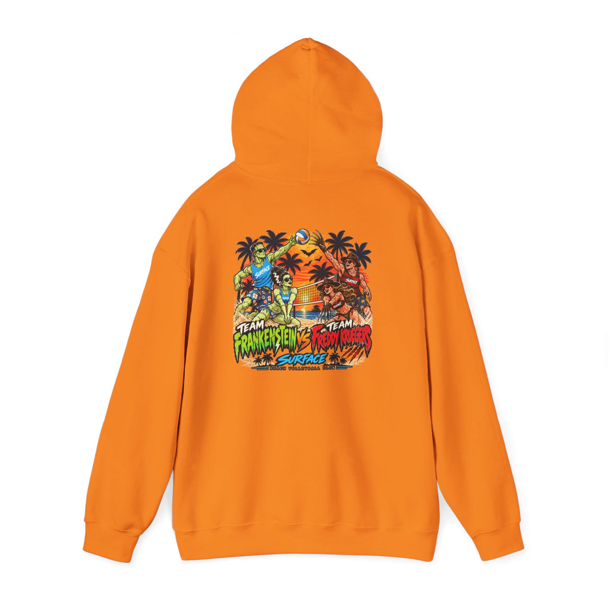 Surface Halloween Hoodie — Team Freddy Krueger vs Frankenstein