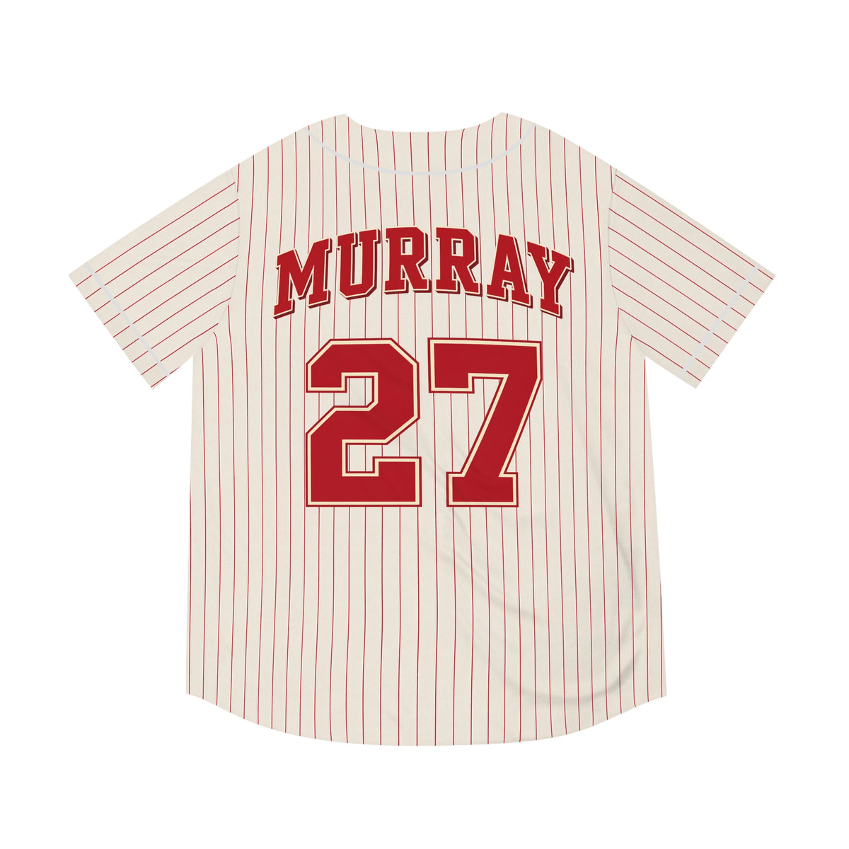 Murray Wrigley Field Retro Red Pinstripe Baseball Jersey