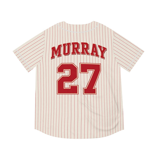 Murray Wrigley Field Retro Red Pinstripe Baseball Jersey
