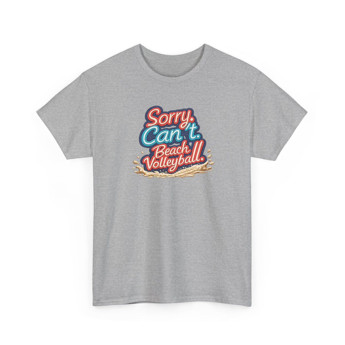 Beach Volleyball Tee — "Sorry, Can't. I’ve Got Beach Volleyball" Retro Graphic