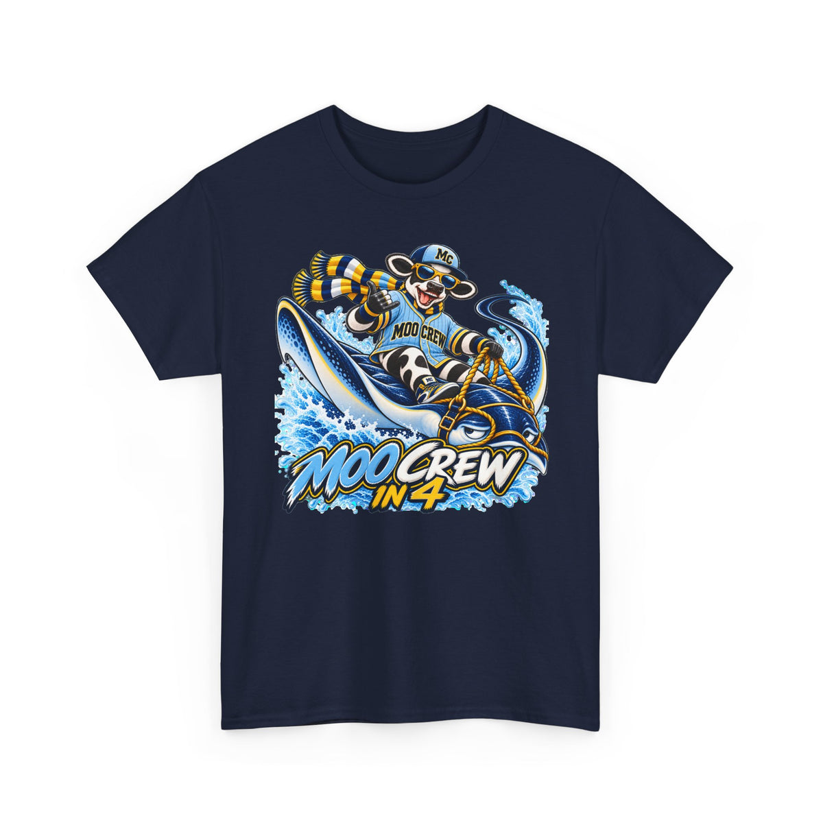 Moo Crew In 4 Retro WI Teams Graphic Tee