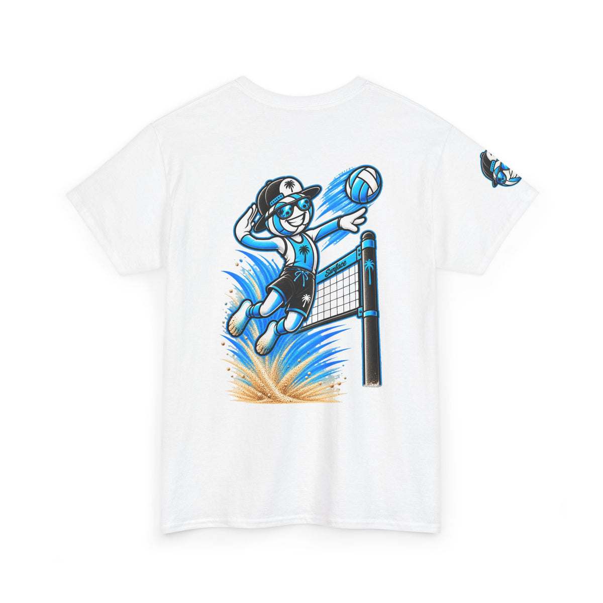 Surface Volleyball Mascot T-Shirt — Beach Volleyball Dive Graphic Tee