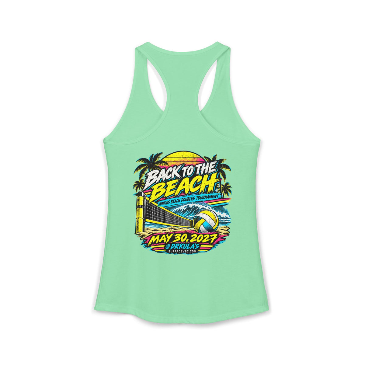 2027 Back to the Beach Tournament Event Merch- Women's Racerback Tank -