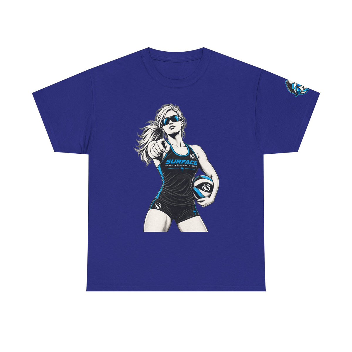 Volleyball Player Graphic Tee — Fierce Female Athlete Design