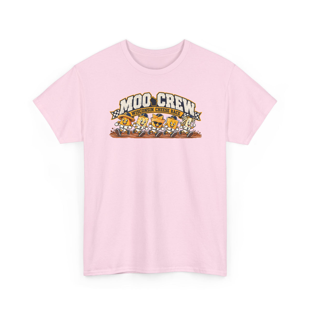 Moo Crew Cheese Race Baseball T-Shirt