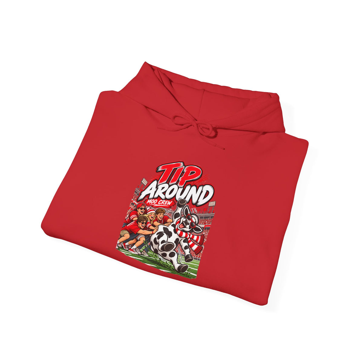 Moo Crew Tip Around Football Game Day Graphic Hoodie