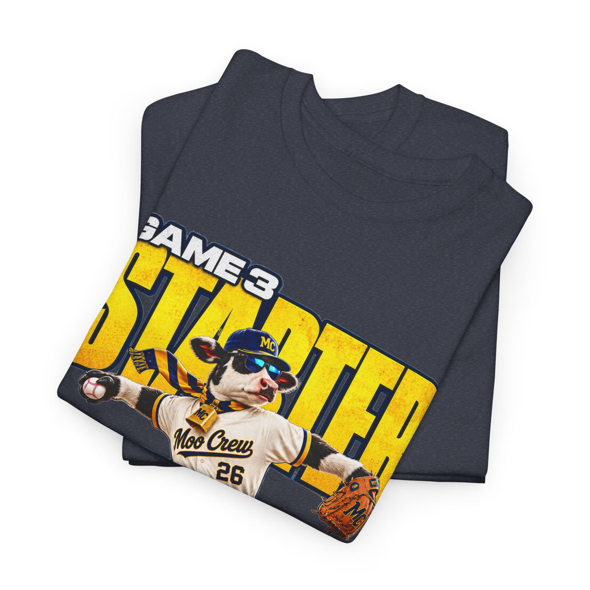 Moo Crew Game 3 Starter Baseball T-Shirt – The Big Cheese