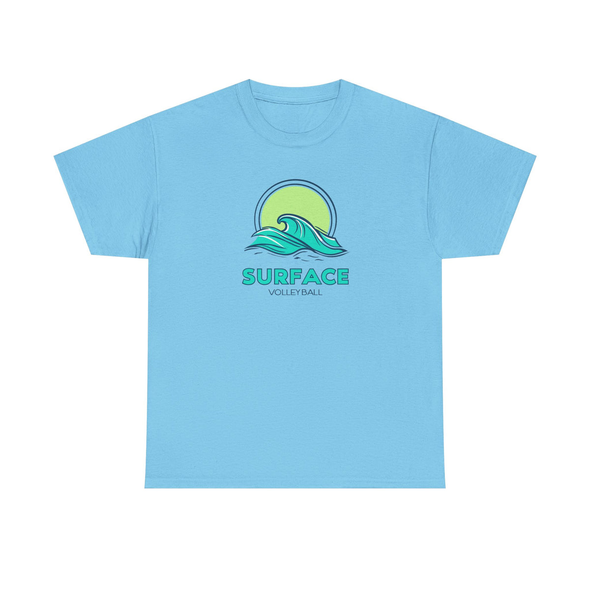 Surface Volleyball Tee — Retro Wave Surf Logo T‑Shirt