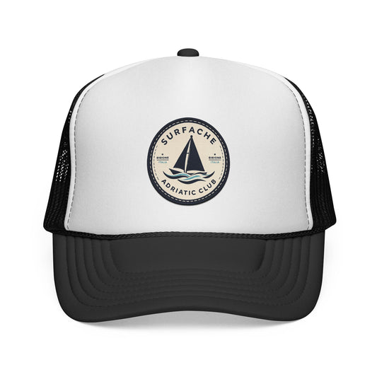 Surfache Adriatic Club Trucker Cap — Vintage Sailboat Patch Hat
