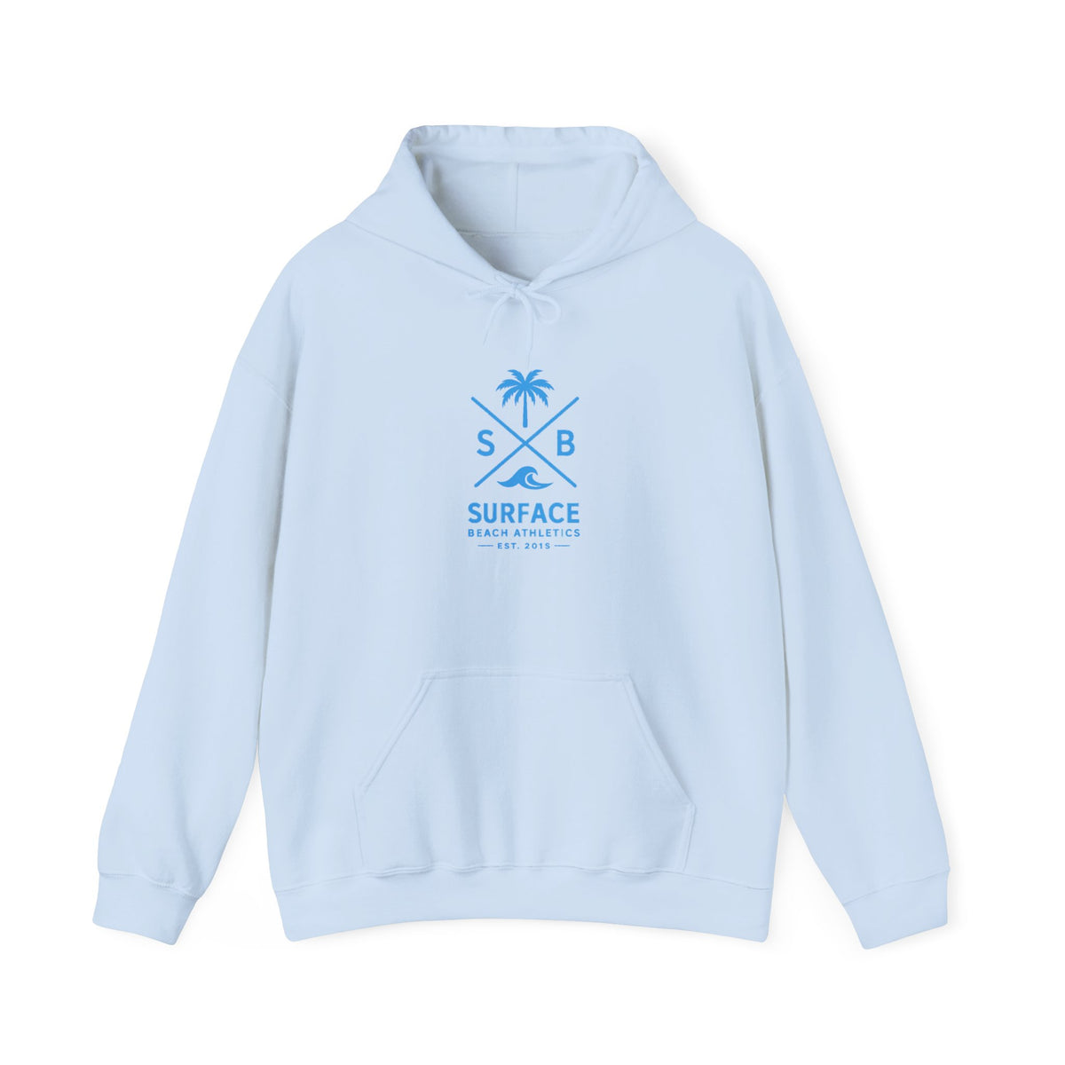 Surface Beach Athletics Hoodie — Palm Tree Surf Logo Pullover