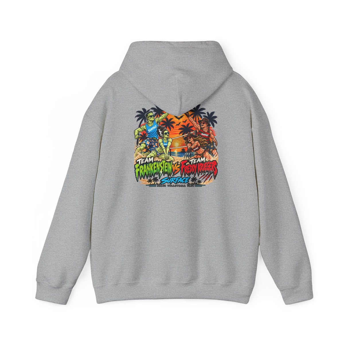 Surface Halloween Hoodie — Team Freddy Krueger vs Frankenstein