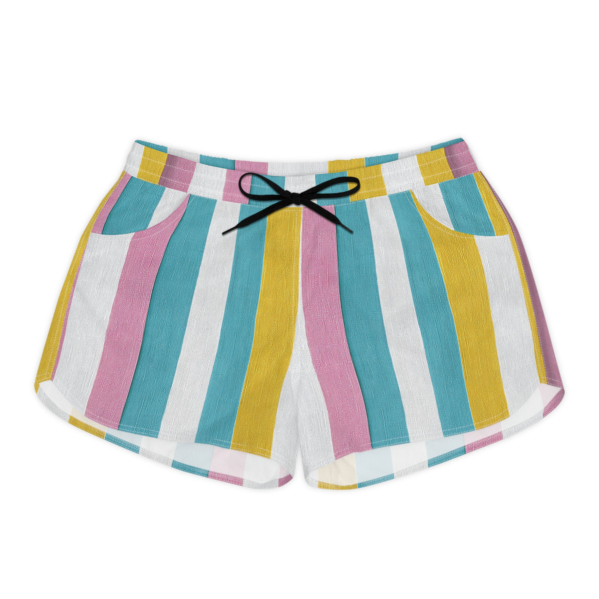 Bahama Mama Inspired Vertical Stripe Women's Casual Shorts — Nautical Summer Lounge Shorts