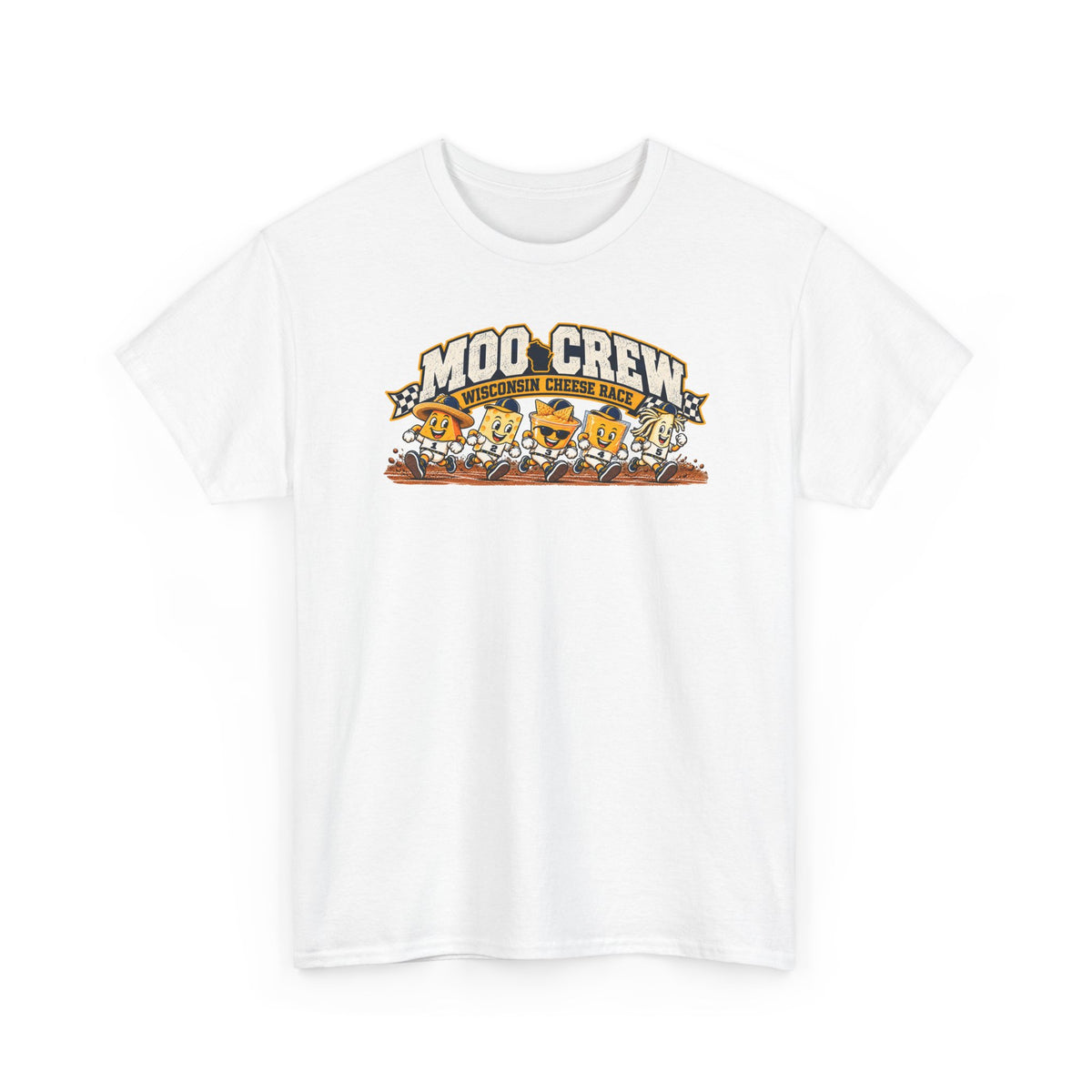 Moo Crew Cheese Race Baseball T-Shirt