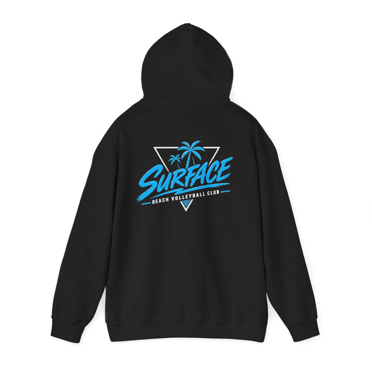 Surface Palm Tree Hoodie — Retro Beach Surf Graphic Hoodie