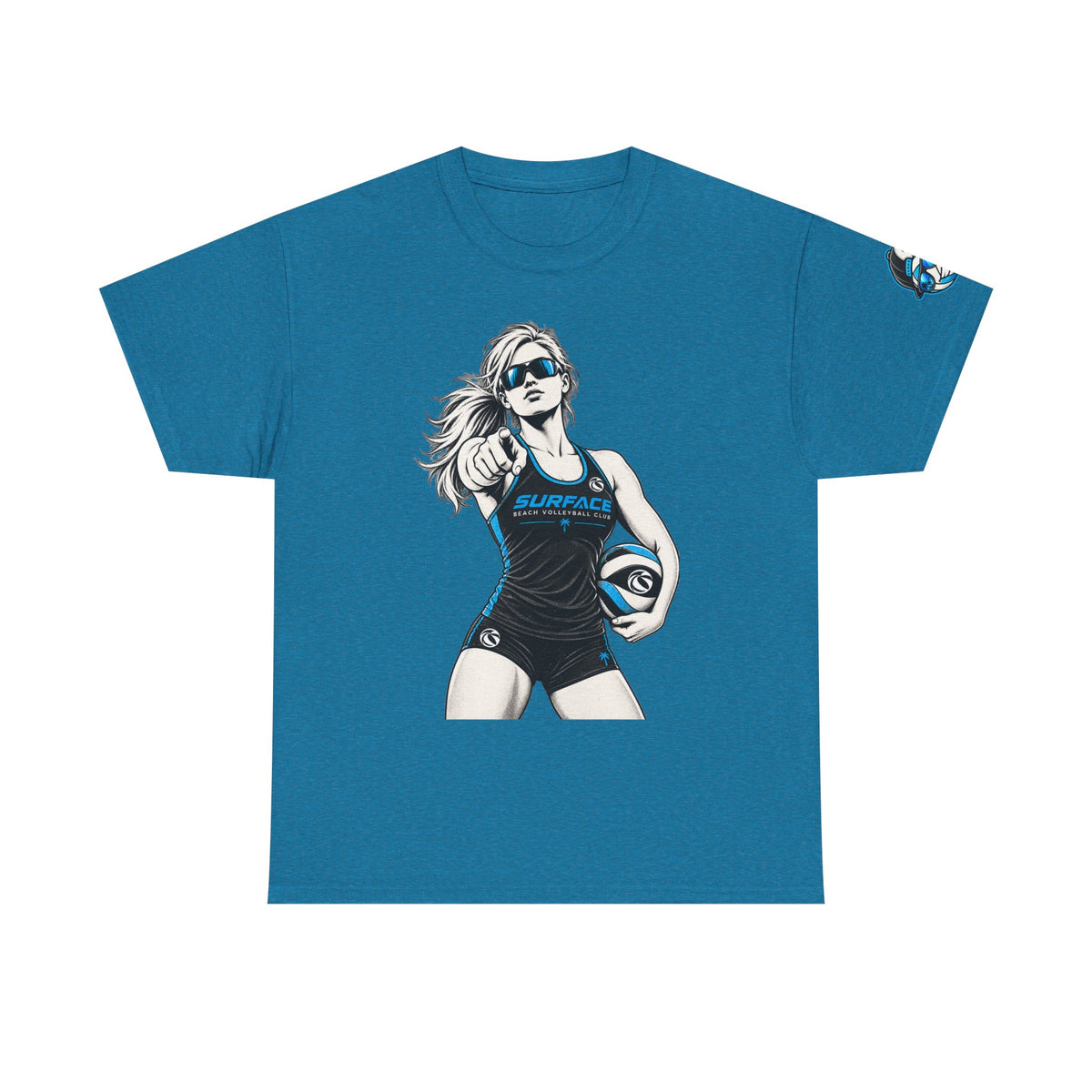 Volleyball Player Graphic Tee — Fierce Female Athlete Design
