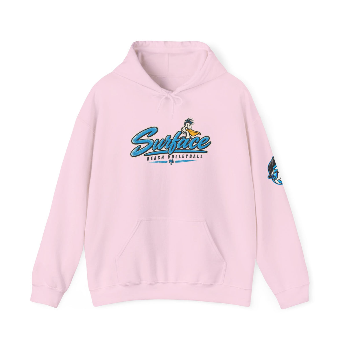 Surface Beach Volleyball Club Retro Mascot Logo Hoodie