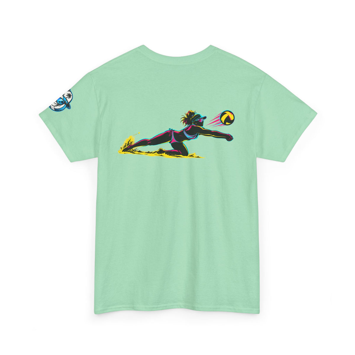 Beach Volleyball Tee — "Surface" Club Surf Sun Graphic Shirt