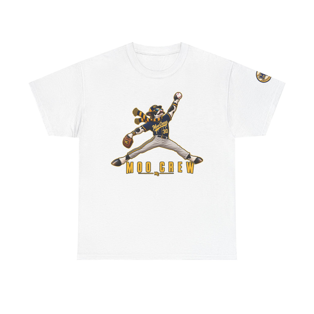 Moo Crew Baseball Player Graphic Tee