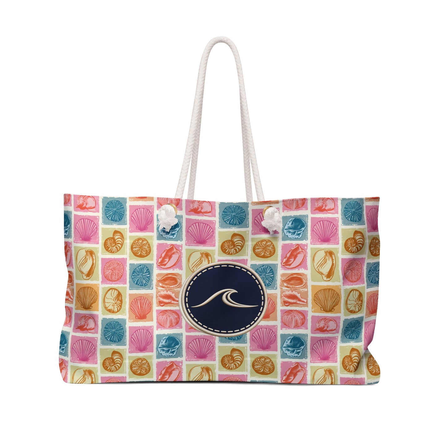 Surfache Sanibel Island Inspired Tropical Seashell Weekender Bag — Colorful Beach Travel Tote