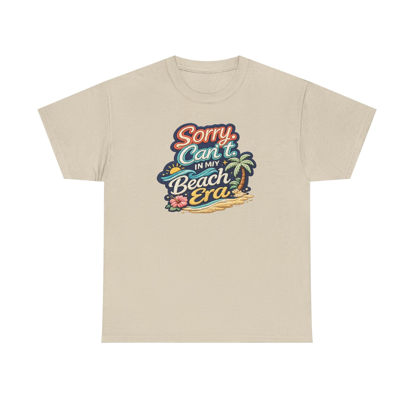 Sorry Can't, In My Beach Era Tee — Retro Tropical Palm Beach Vacation T‑Shirt