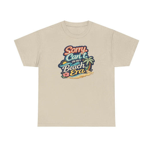 Sorry Can't, In My Beach Era Tee — Retro Tropical Palm Beach Vacation T‑Shirt