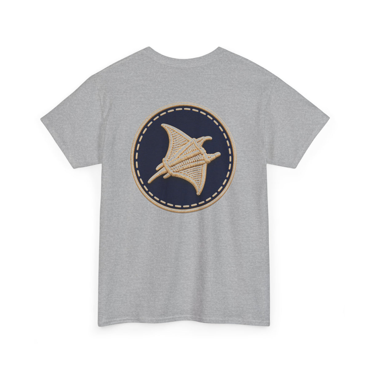Surfache Logo Tee — Retro Script Front & Manta Ray Patch Back