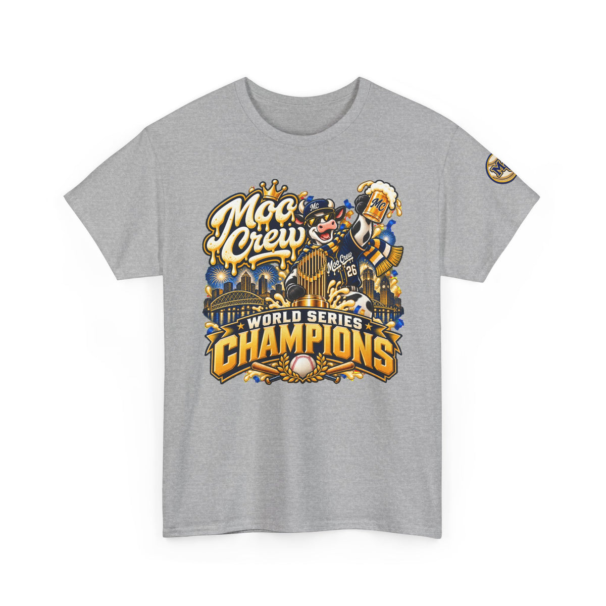 Moo Crew World Series Champions Baseball T-Shirt