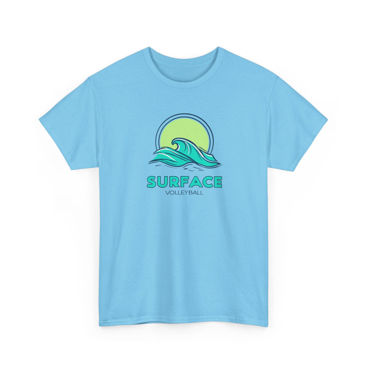 Surface Volleyball Tee — Retro Wave Surf Logo T‑Shirt