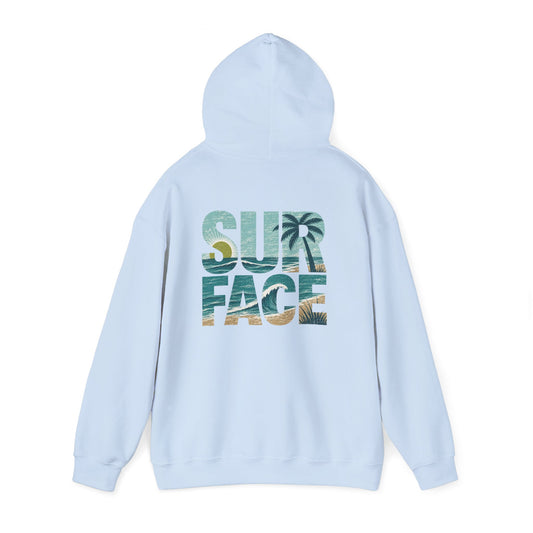Surface Surf Hoodie – Beach Graphic Pullover with Ocean Logo
