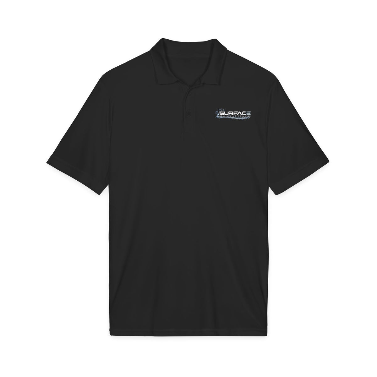 Embroidered Wave Logo Polo Shirt — Coastal Nautical Men's Golf Polo