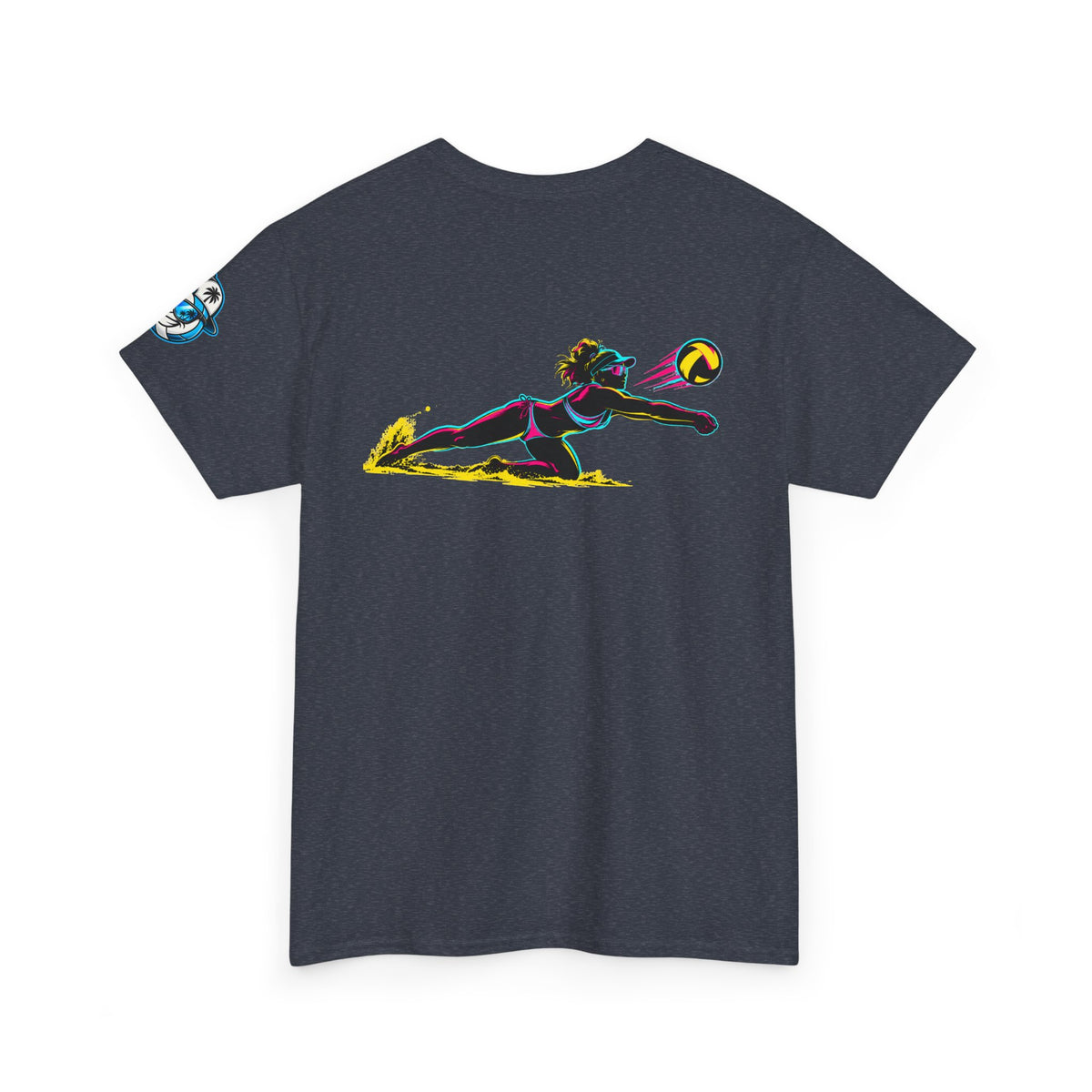 Beach Volleyball Tee — "Surface" Club Surf Sun Graphic Shirt