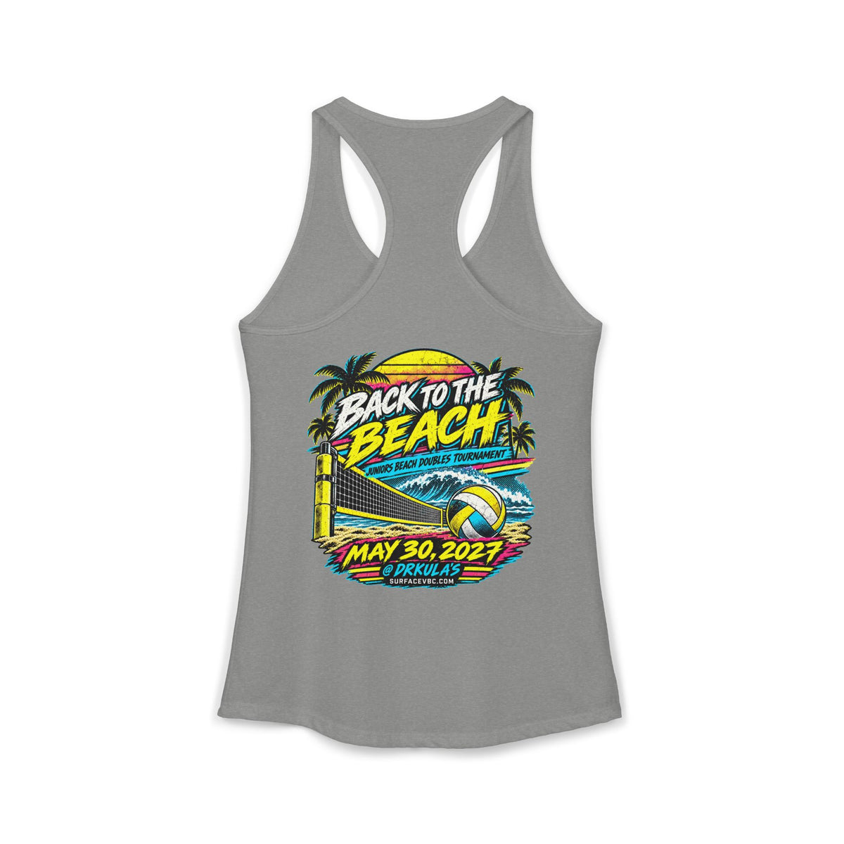2027 Back to the Beach Tournament Event Merch- Women's Racerback Tank -