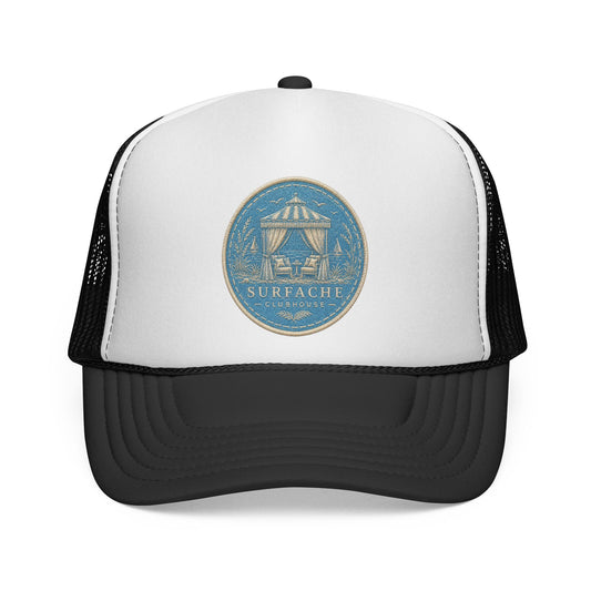 Trucker Hat with Surfache Vintage Beach Emblem