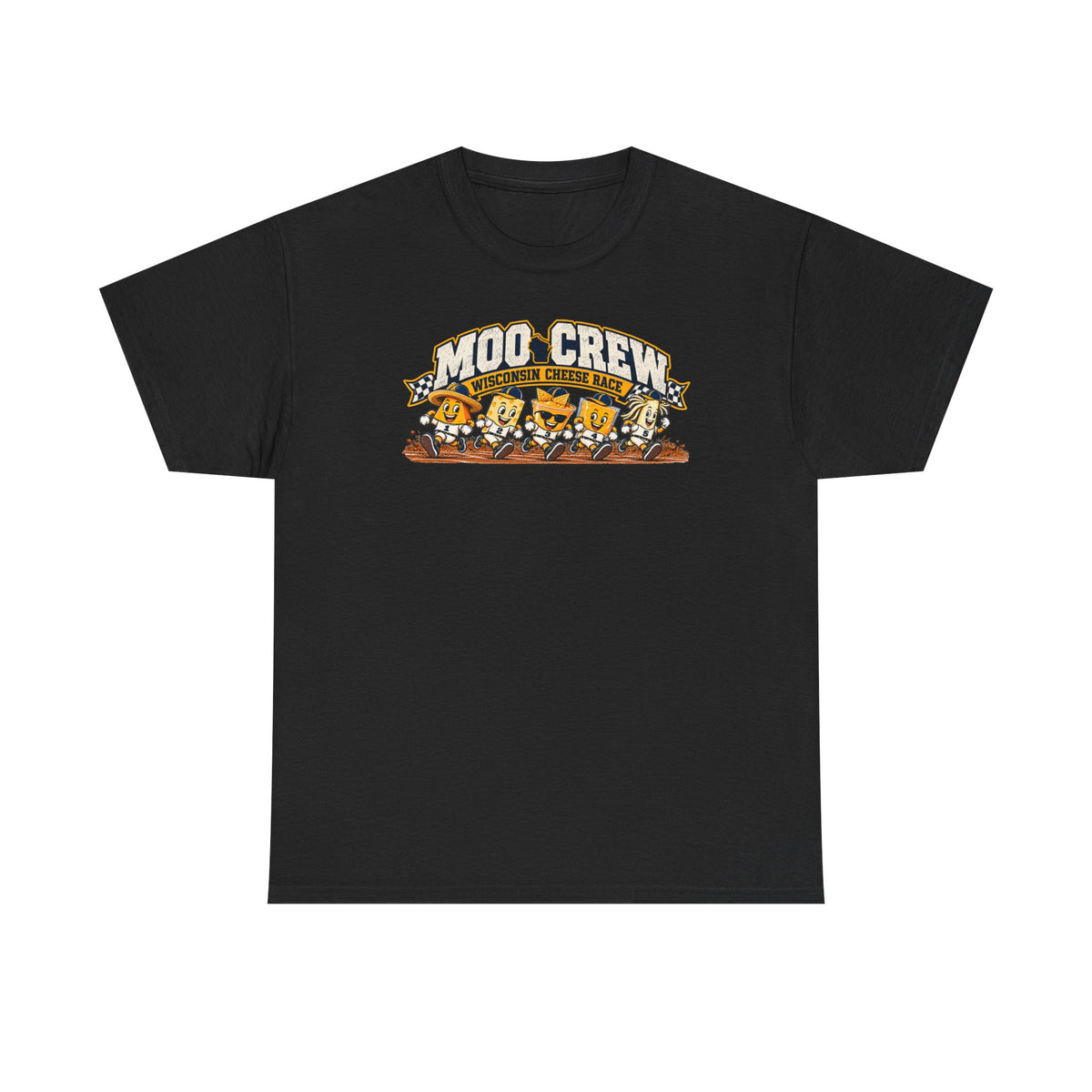 Moo Crew Cheese Race Baseball T-Shirt