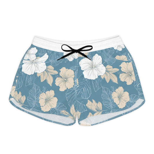 Hibiscus Floral Women's Casual Shorts – Tropical Beach Lounge Shorts