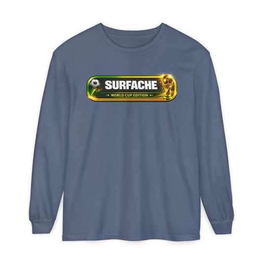 Surfache World Cup Soccer Long Sleeve Tee — "Surface" Front & "Pausa de Hidratación" Back