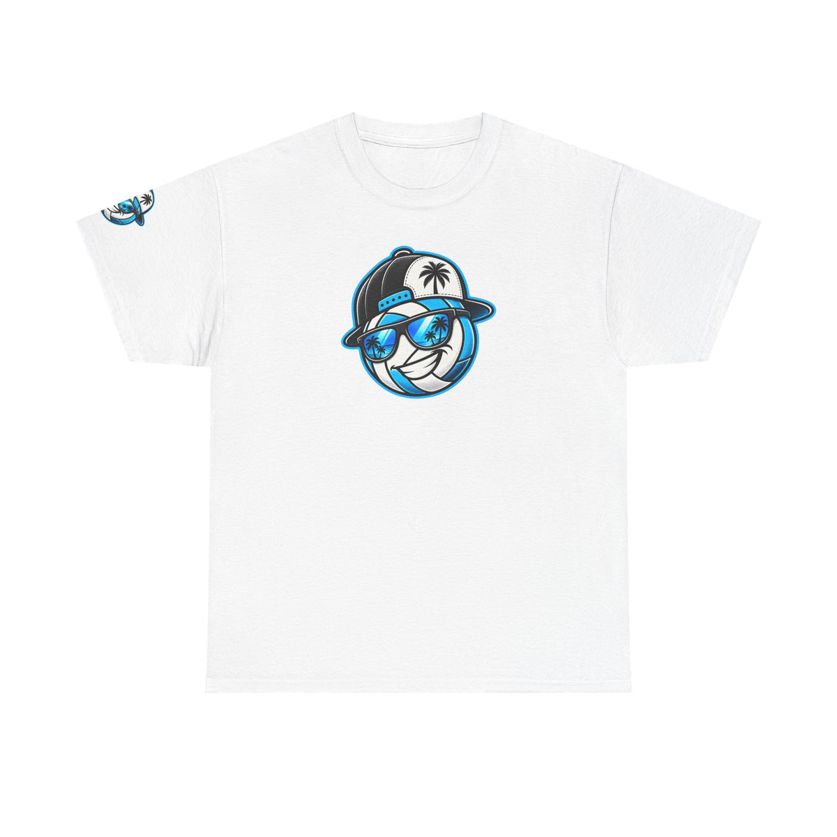 Surfaced Beach Volleyball Tee — 'Surface' Palm Logo Summer T‑Shirt