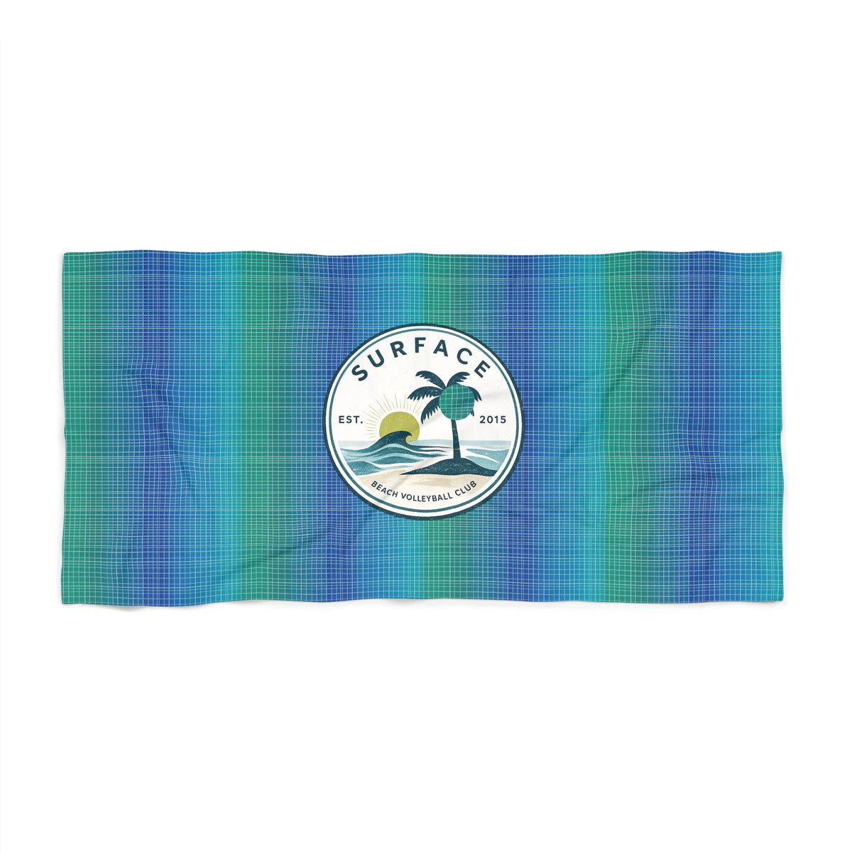 Beach Towel — Surface Tropical Stripe Towel with Palm Logo